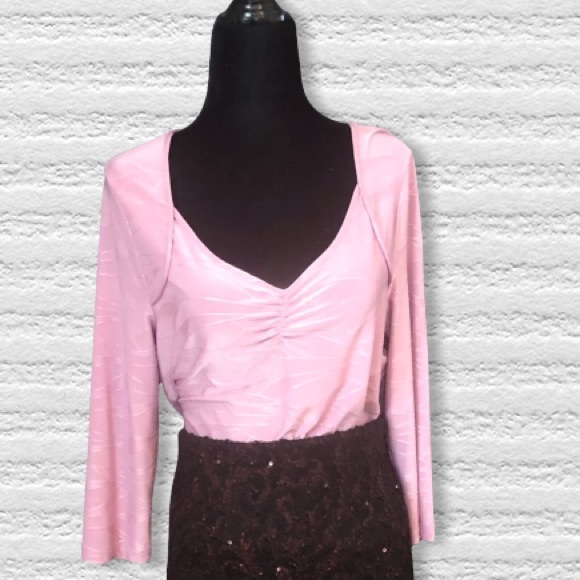 VINTAGE 2/$25 pink top size large - Picture 6 of 12